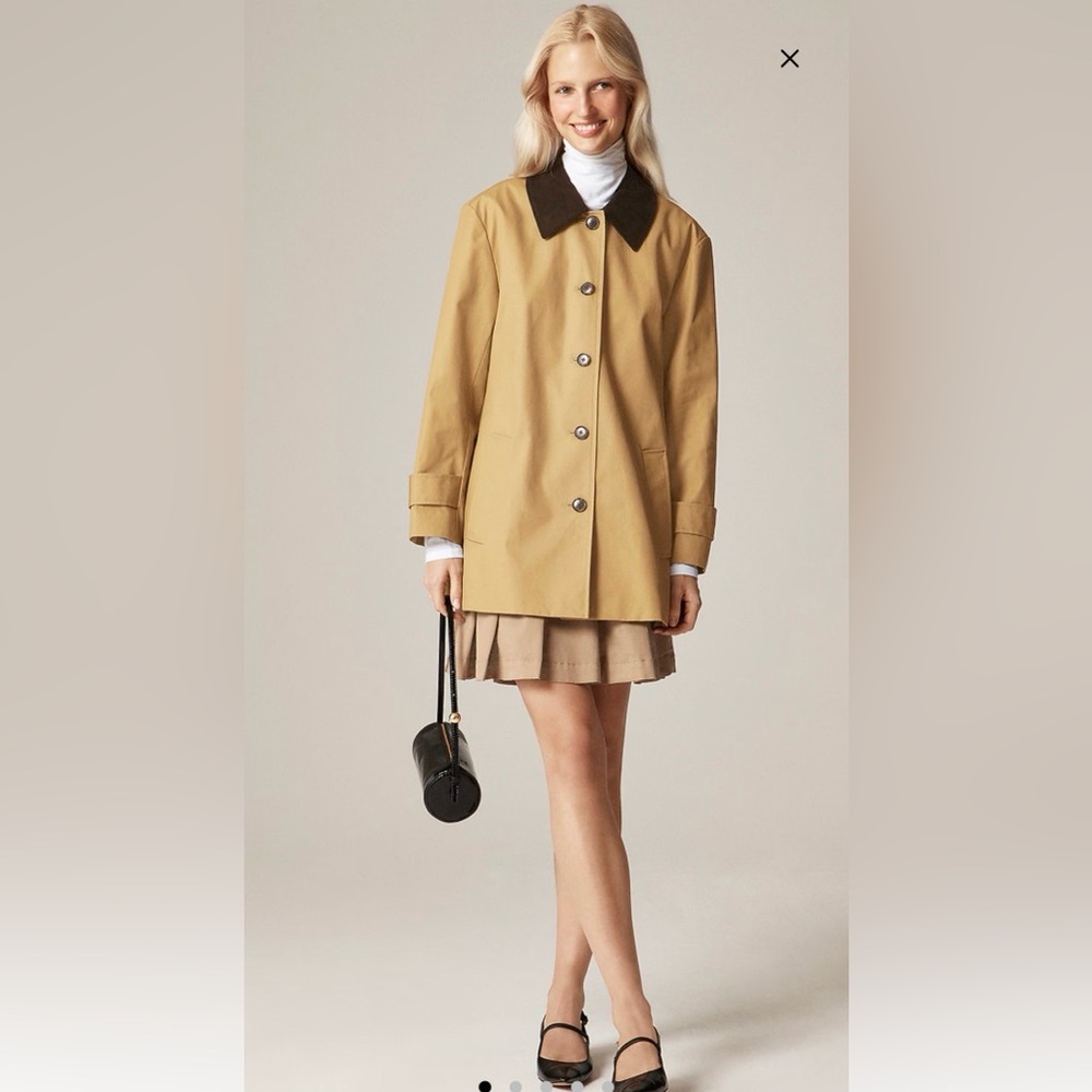 NWT J.Crew barn coat in cotton canvas, size XS